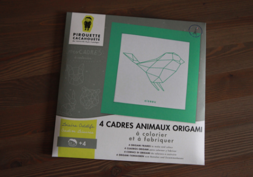 Kit créatif "Mes cadres animaux origami à colorier" de Pirouette Cacahouète